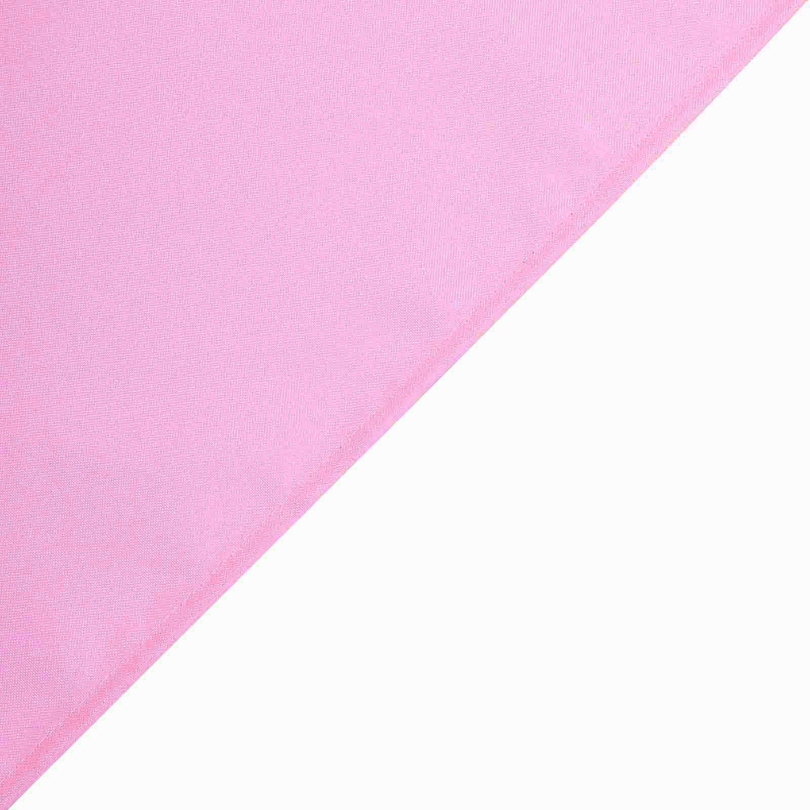 Polyester 70"x70" Table Overlay Square Tablecloth Pink - Wrinkle-Resistant & Durable Table Cover