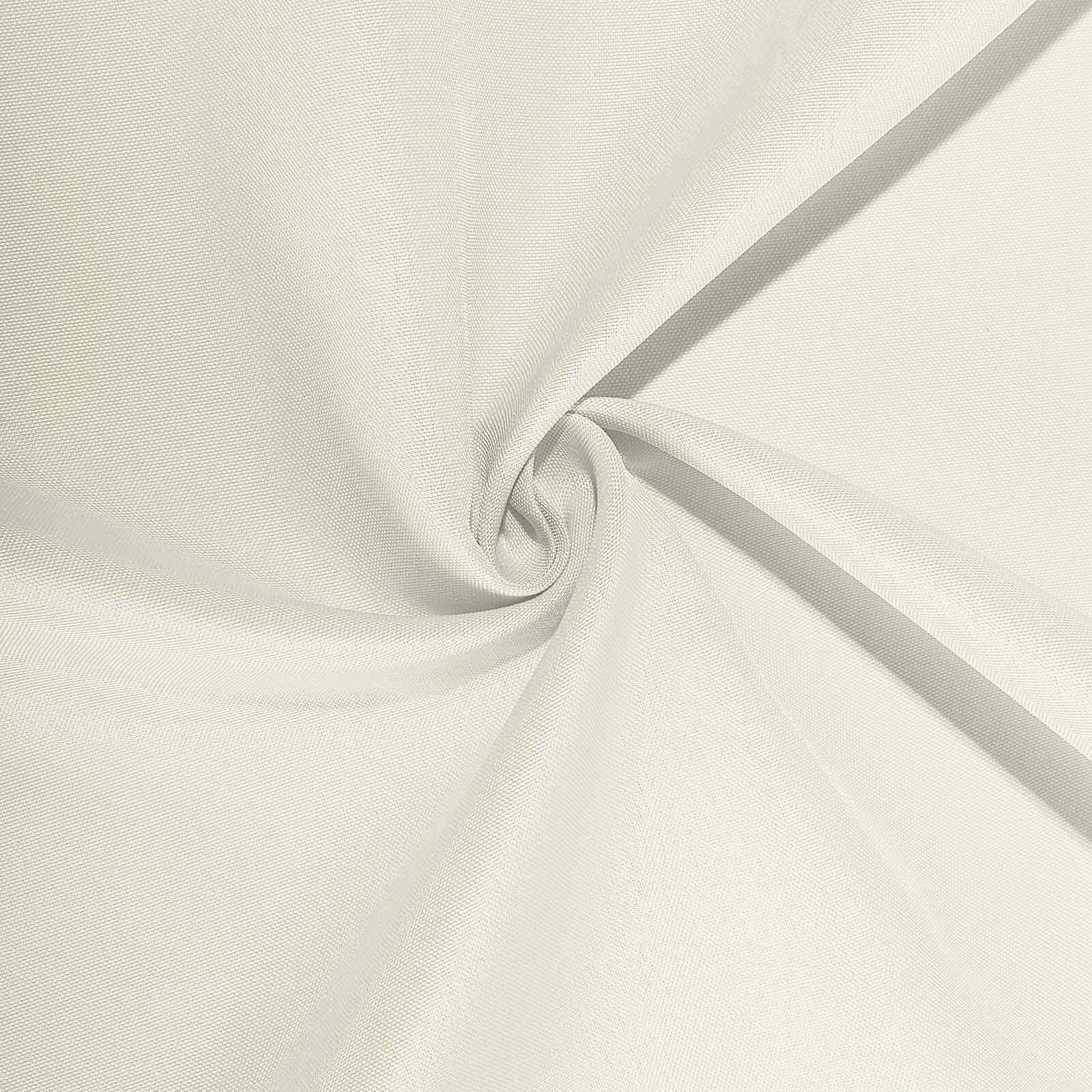 Fitted Polyester 96"x30" Rectangle Tablecloth Ivory - Durable and Easy to Maintain Table Cover