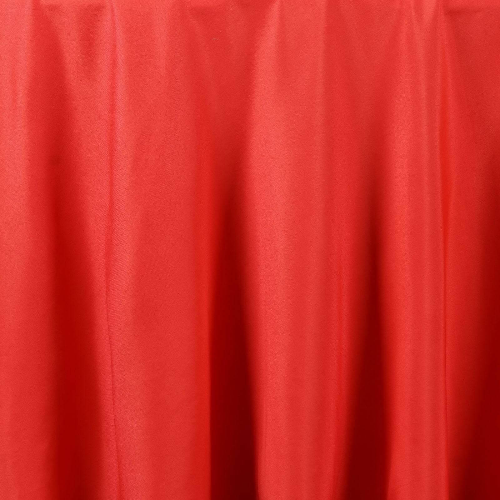 Polyester 90" Round Tablecloth Red - Stain & Wrinkle-Resistant Table Cover