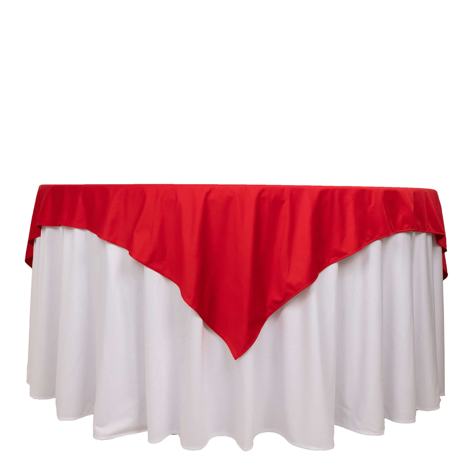 Scuba 70"x70" Table Overlay Square Tablecloth Red - Wrinkle Free & Stain Resistant Table Cover