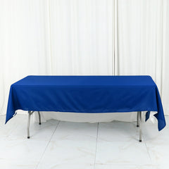 Cotton Blend 60"x102" Rectangle Tablecloth Royal Blue - Wrinkle-Resistant Table Cover