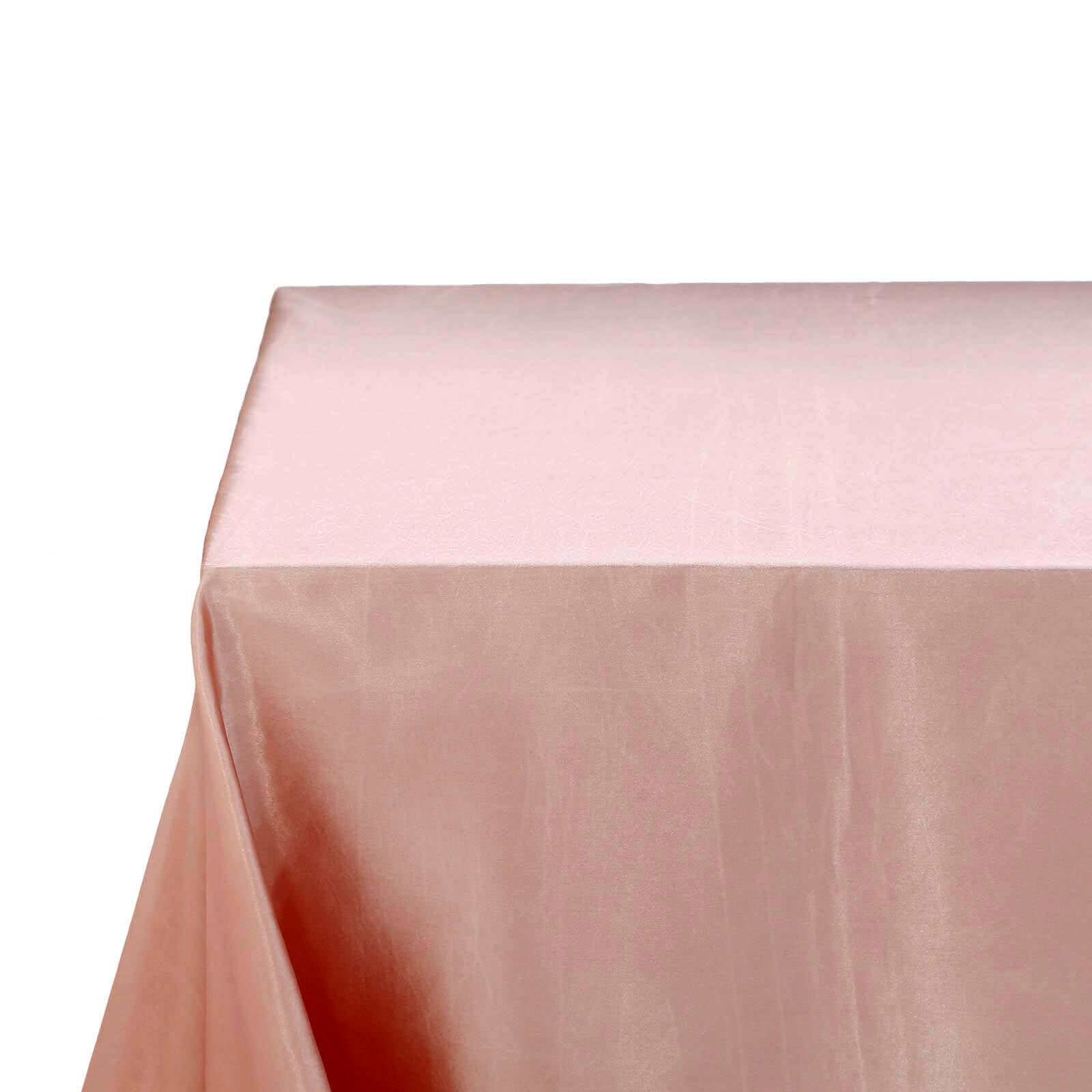 Satin Rectangular 90"x156" Tablecloth Dusty Rose - Seamless Table Cover