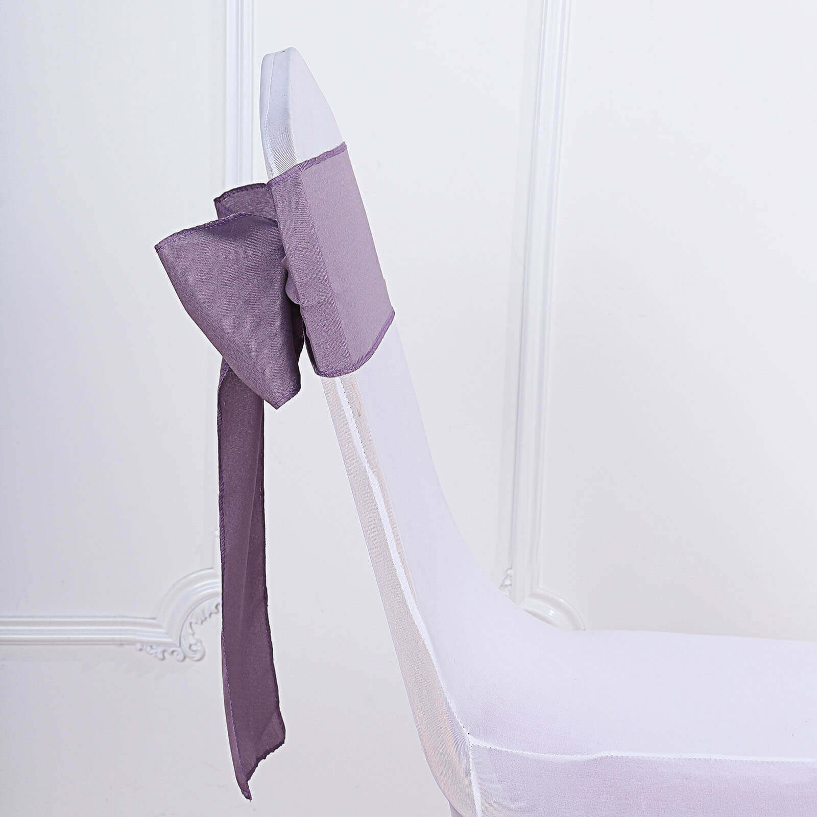 5 Pack Polyester Chair Sashes Violet Amethyst 6"x108"
