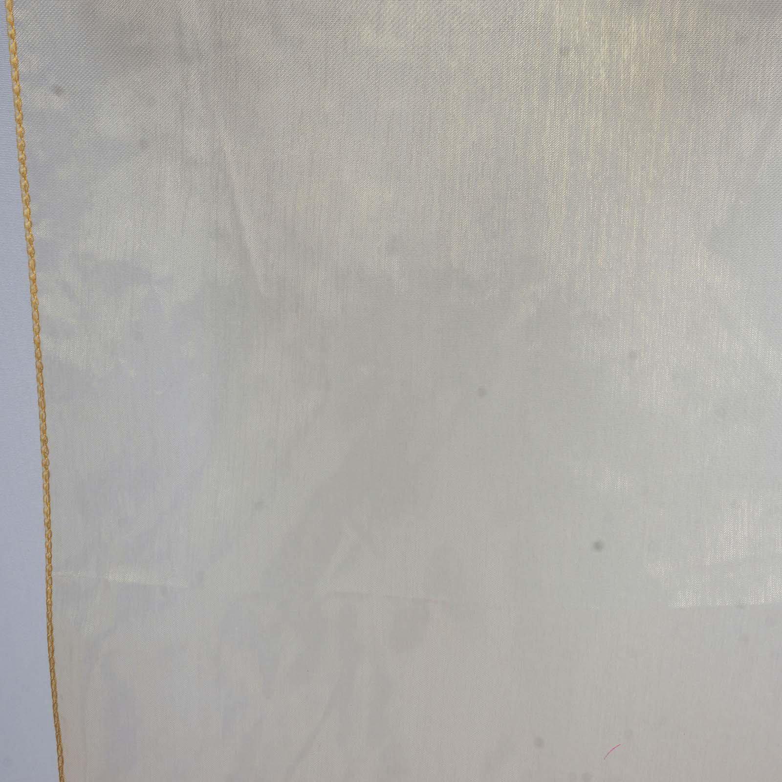 10 Pack Sheer Organza 14"x108" Table Runners Gold - Soft and Lightweight Table Accent for Weddings
