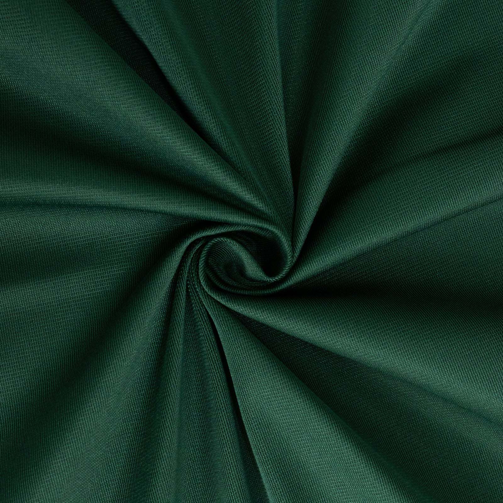 Scuba Round 132" Tablecloth Hunter Emerald Green - Wrinkle Free & Stain Resistant Seamless Table Cover