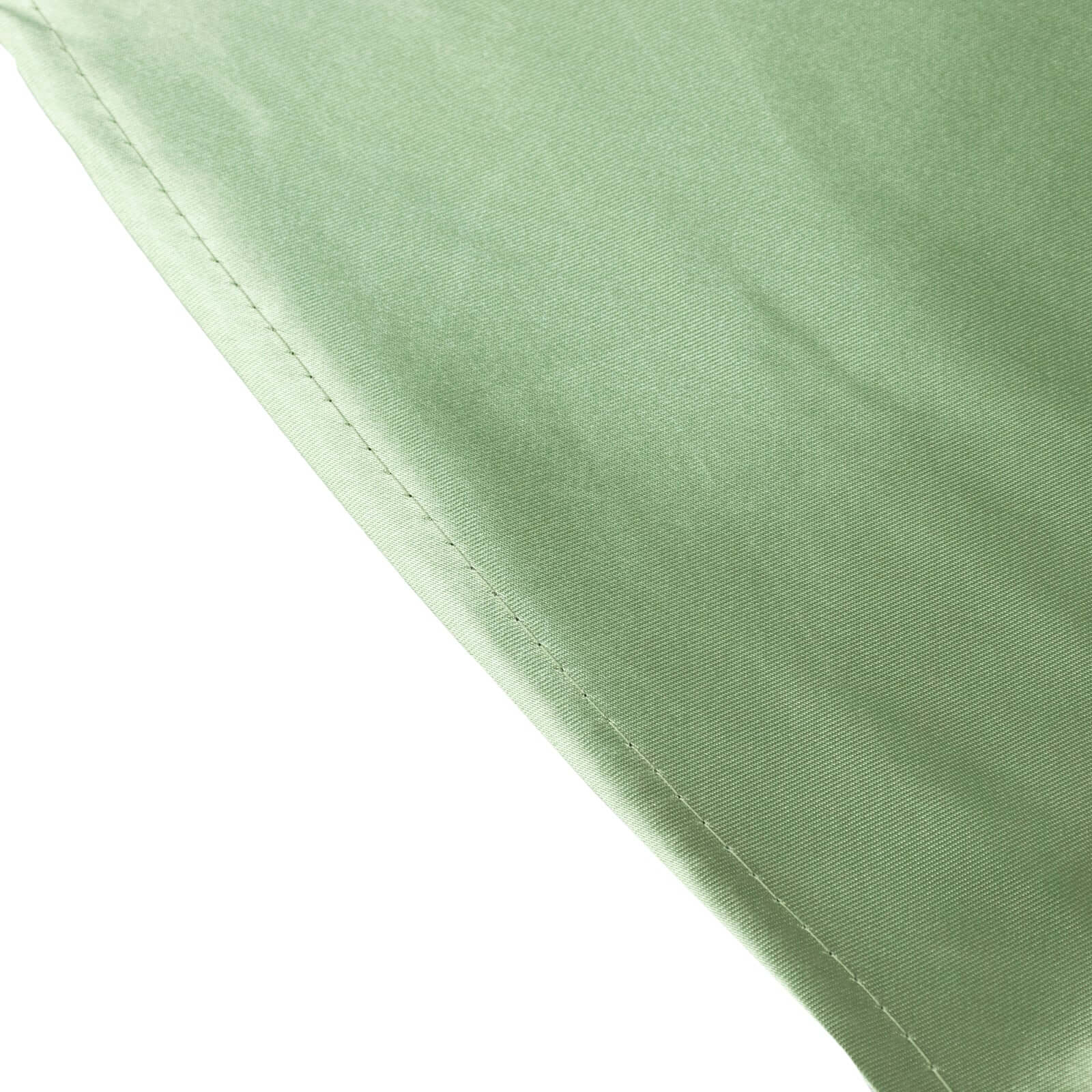 Satin 132" Round Tablecloth Sage Green - Stylish Seamless Table Cover