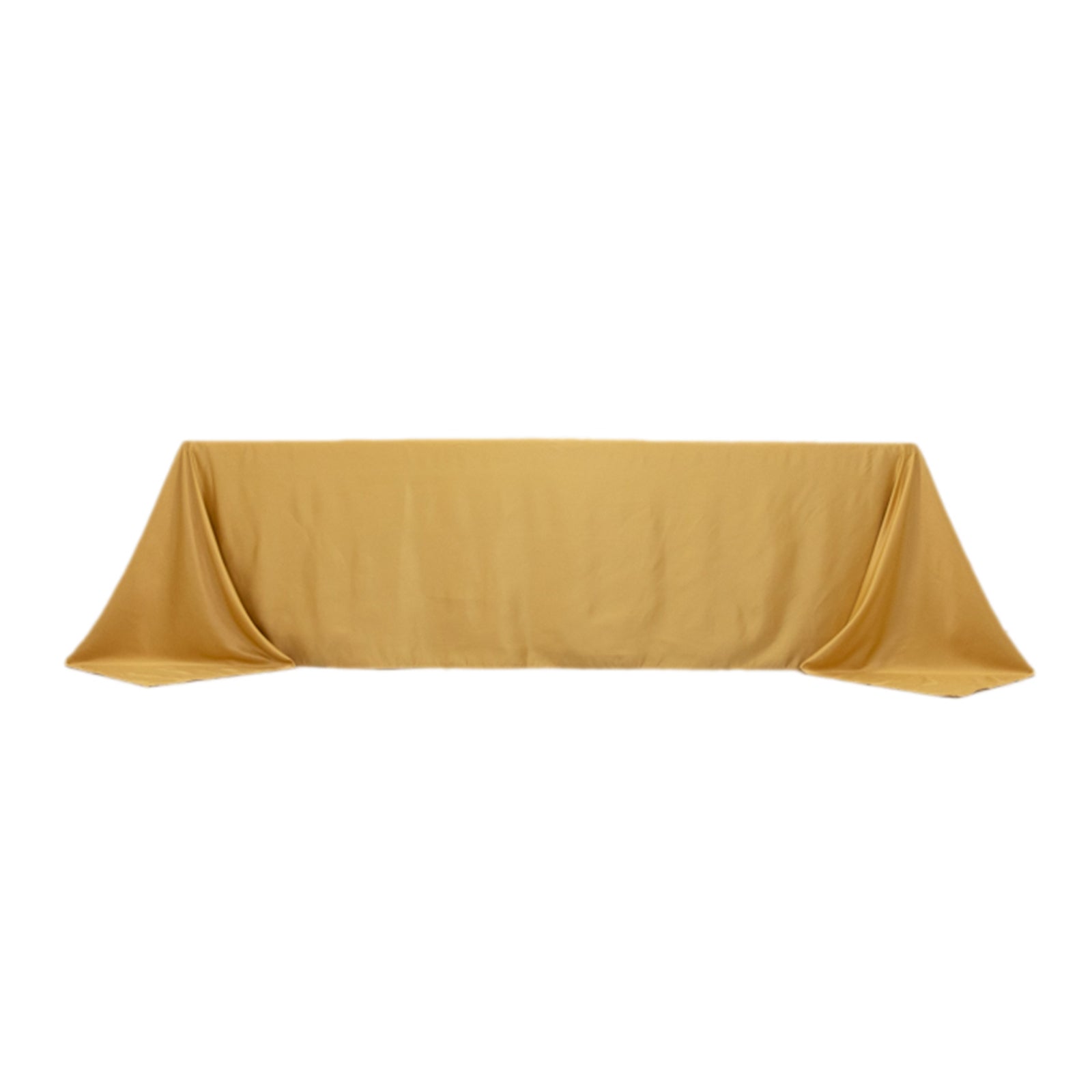 Lamour Satin 90"x156" Rectangle Tablecloth Champagne - Luxurious, Soft Seamless Table Cover