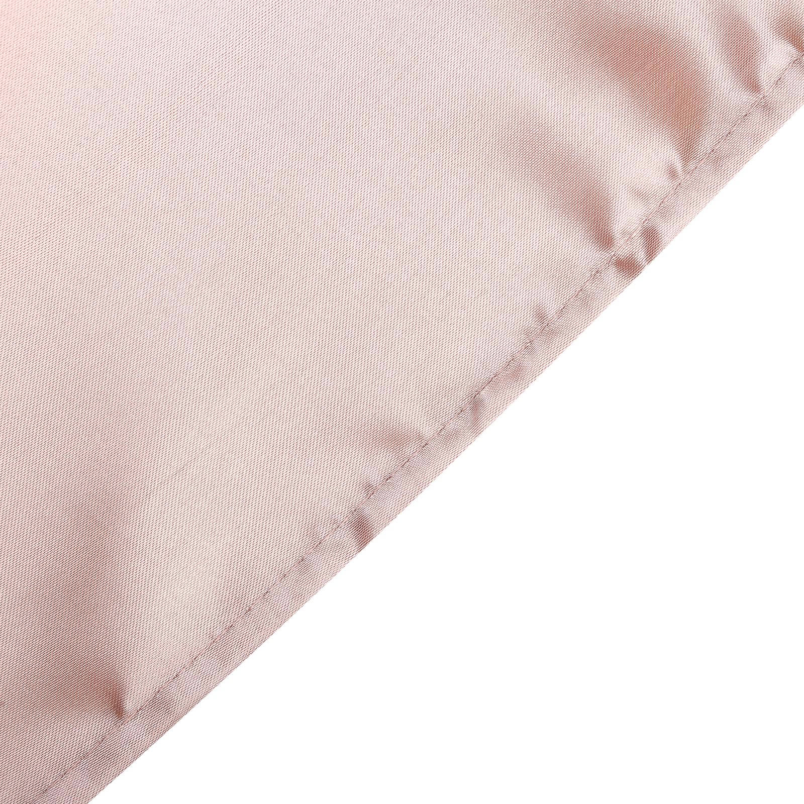 Satin Rectangular 90"x132" Tablecloth Dusty Rose - Seamless Table Cover