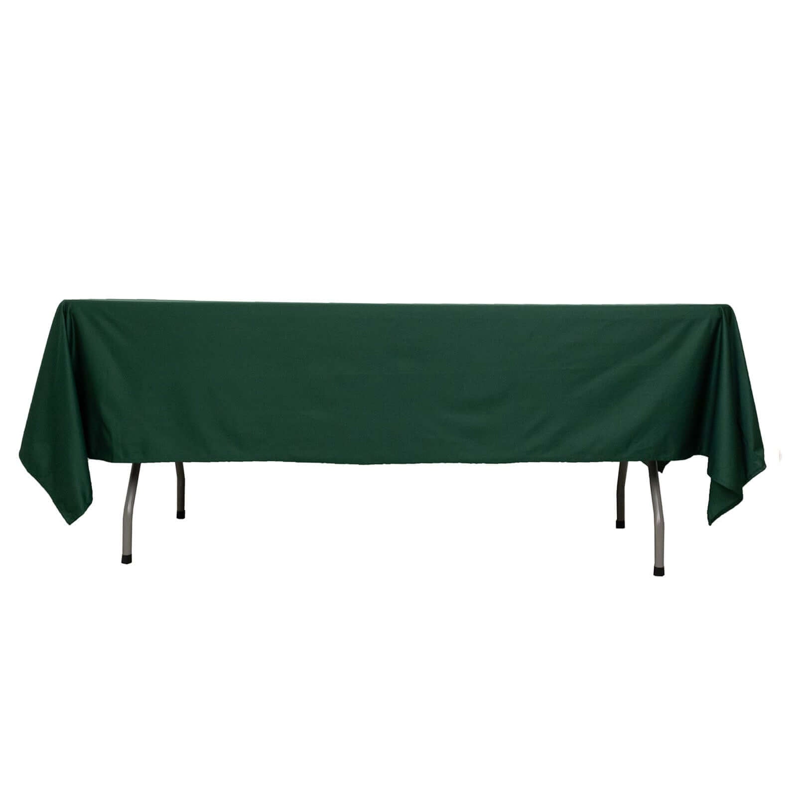 Scuba Rectangular 60"x102" Tablecloth Hunter Emerald Green - Wrinkle Free & Stain Resistant Table Cover