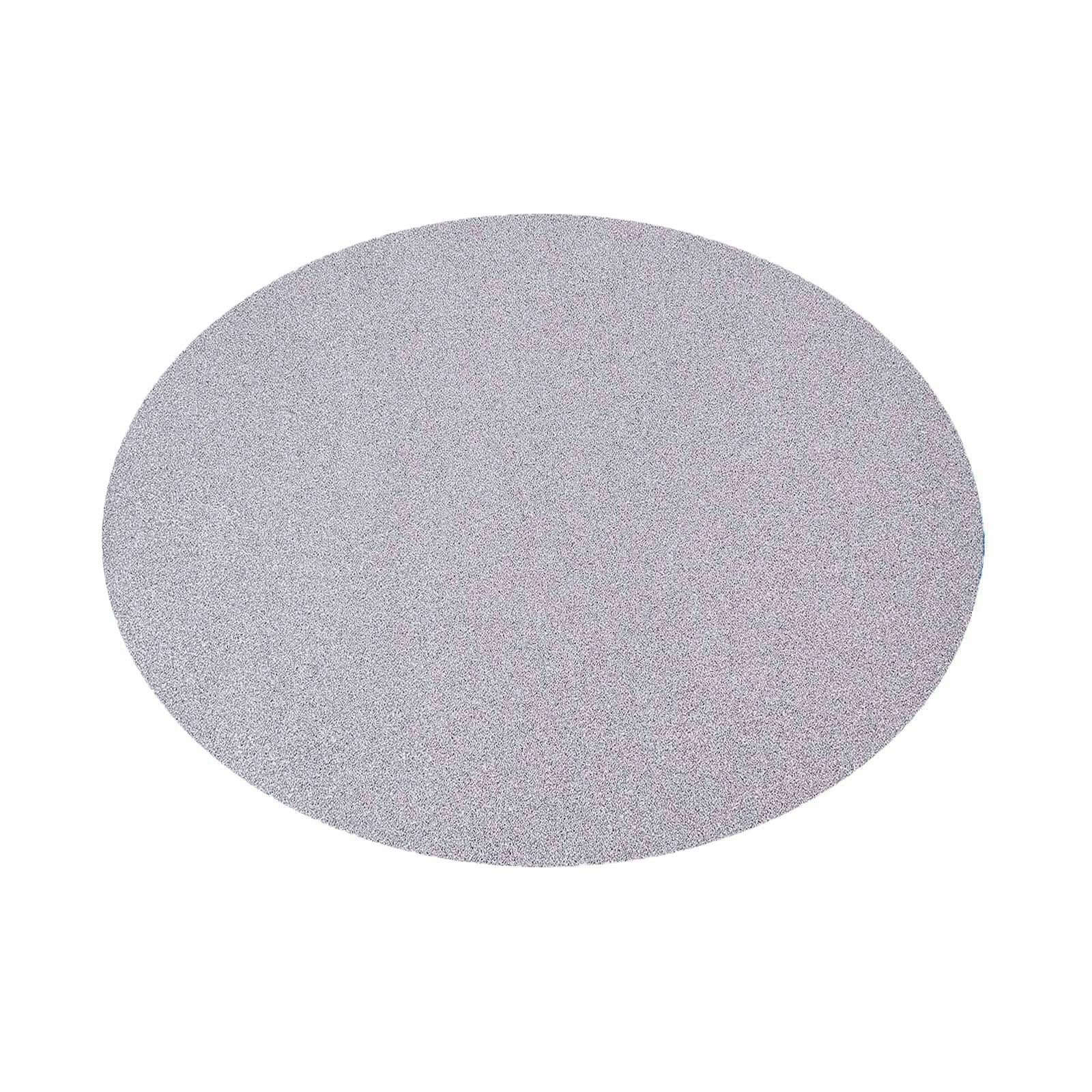 6-Pack Placemats Glitter Design Silver Sparkle Oval - Non-Slip Decorative Table Mats for Dining 12"x18"