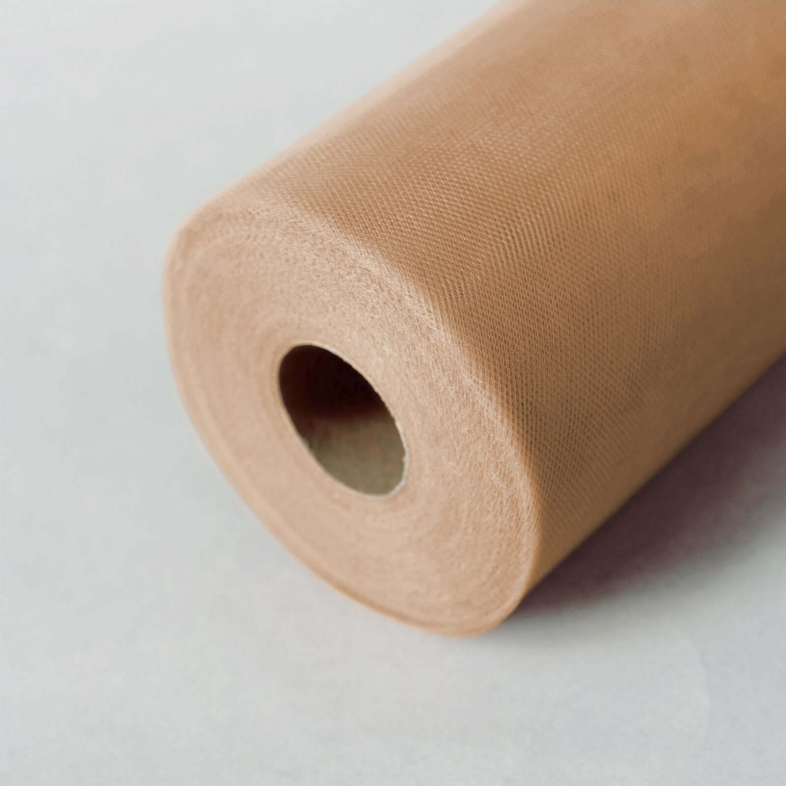 6"x100 Yards Natural Tulle Fabric Bolt, Sheer Fabric Spool Roll For Crafts