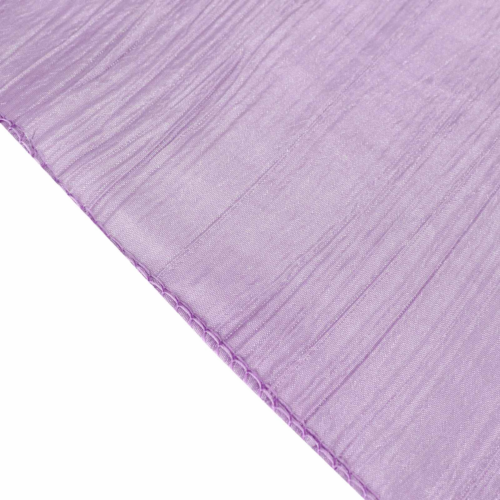 Taffeta 72"x72" Table Overlay Square Tablecloth Violet Amethyst - Accordion Crinkle Table Cover