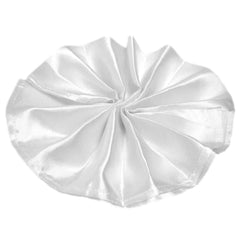5 Pack Satin 20"x20" Napkins White - Luxurious Shine & Smooth Dinner Napkins for Upscale Events