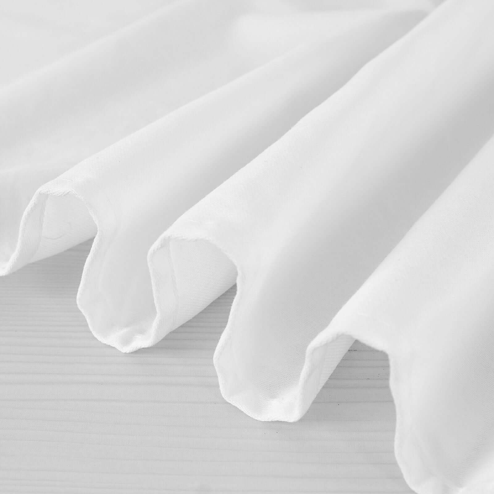 100% Cotton 54"x54" Table Overlay Square Tablecloth White Linen - Sophisticated, Soft & Breathable Fabric Table Topper
