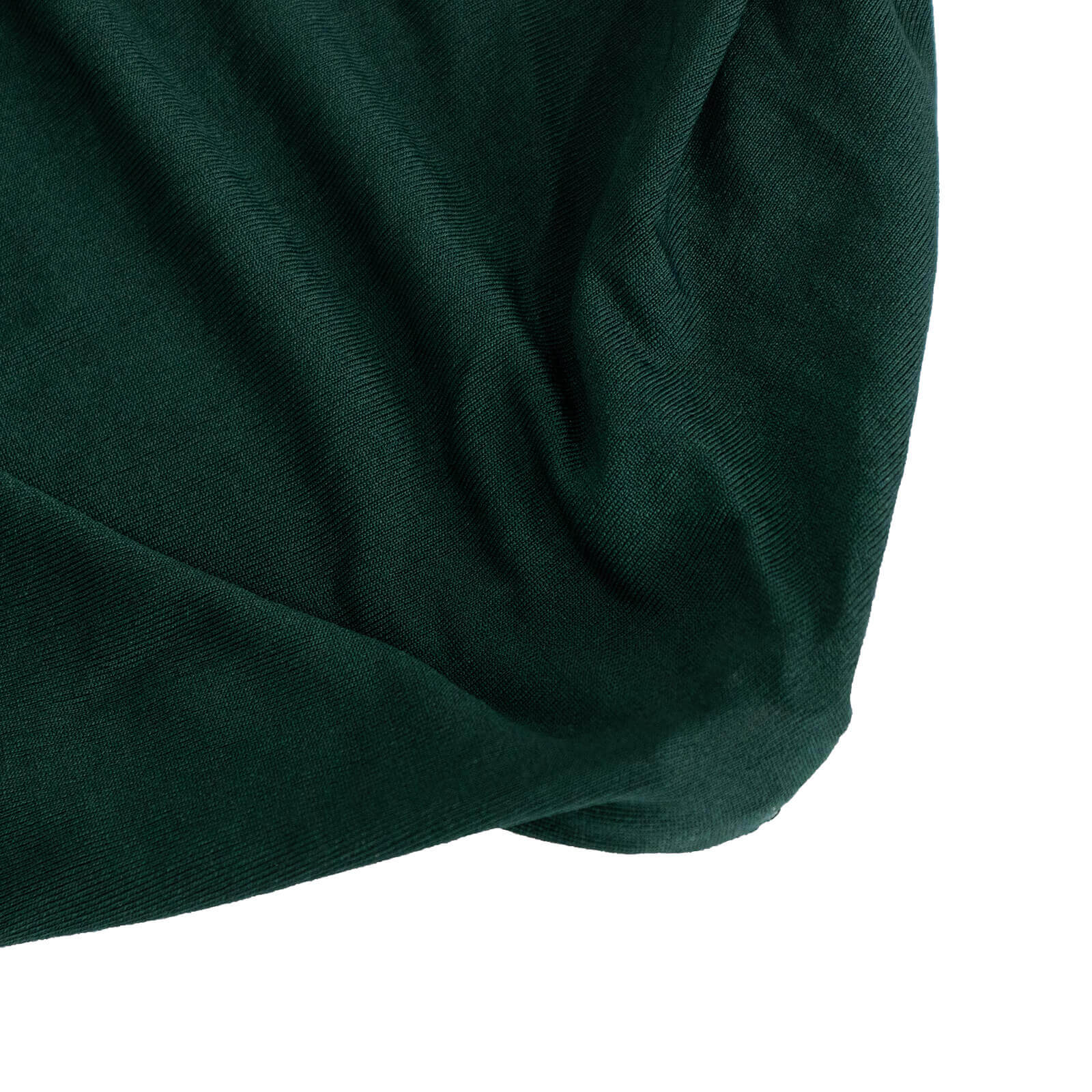 Spandex Chair Cover with Silver Rhinestone Buckled Sash Band Hunter Emerald Green - Stretch Fitted Slipcover