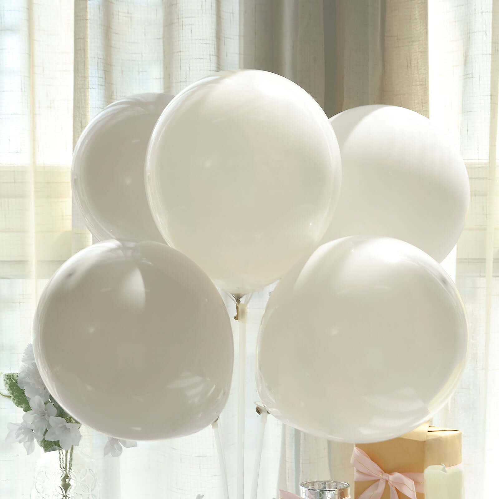 25 Pack 12" Matte Pastel Beige Helium Air Latex Party Balloons