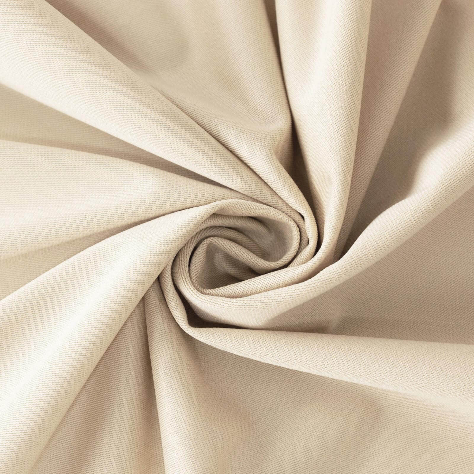 Scuba Round 132" Tablecloth Beige - Wrinkle Free & Stain Resistant Seamless Table Cover
