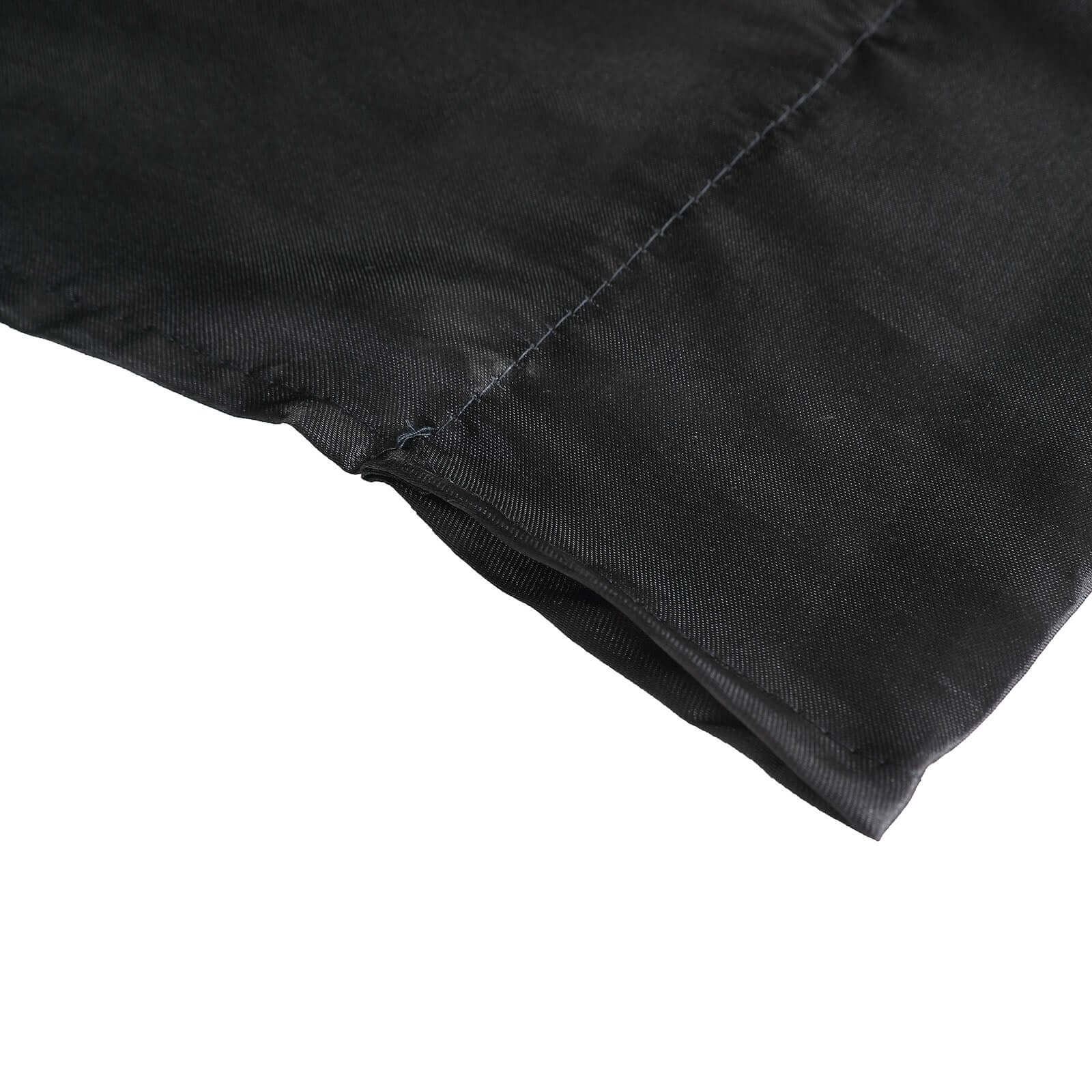 8ftx10ft Black Satin Event Curtain Drapes, Backdrop Event Panel