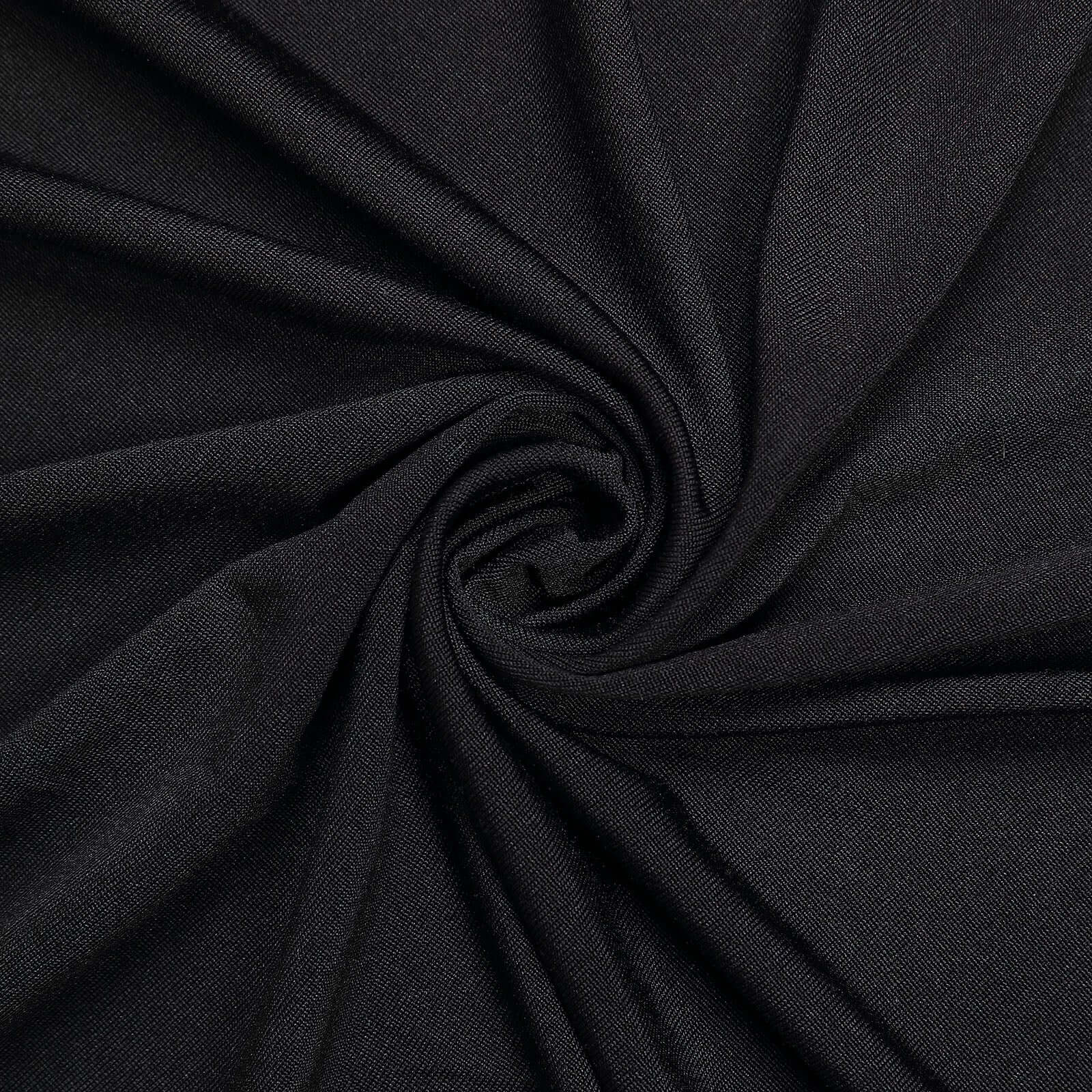 7.5ft Black Round Spandex Fit Party Backdrop Stand Cover