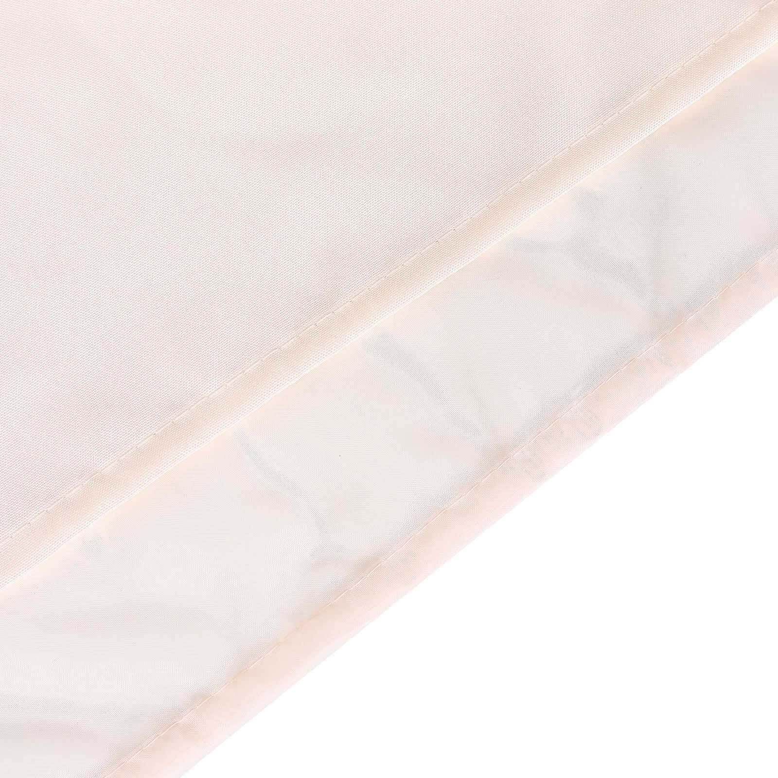 Blush Chiffon Polyester Event Curtain Drapes, Dual Layer Divider Backdrop Curtain Panels with Rod Pockets - 10ftx10ft