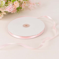 100 Yards 3/8" Blush Single Face Decorative Satin Ribbon