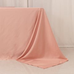 Lamour Satin 90"x156" Rectangle Tablecloth Dusty Rose - Luxurious, Soft Seamless Table Cover