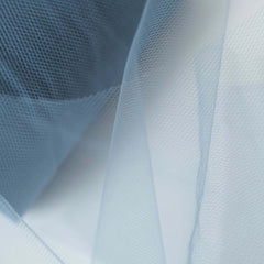 6"x100 Yards Dusty Blue Tulle Fabric Bolt, Sheer Fabric Spool Roll For Crafts