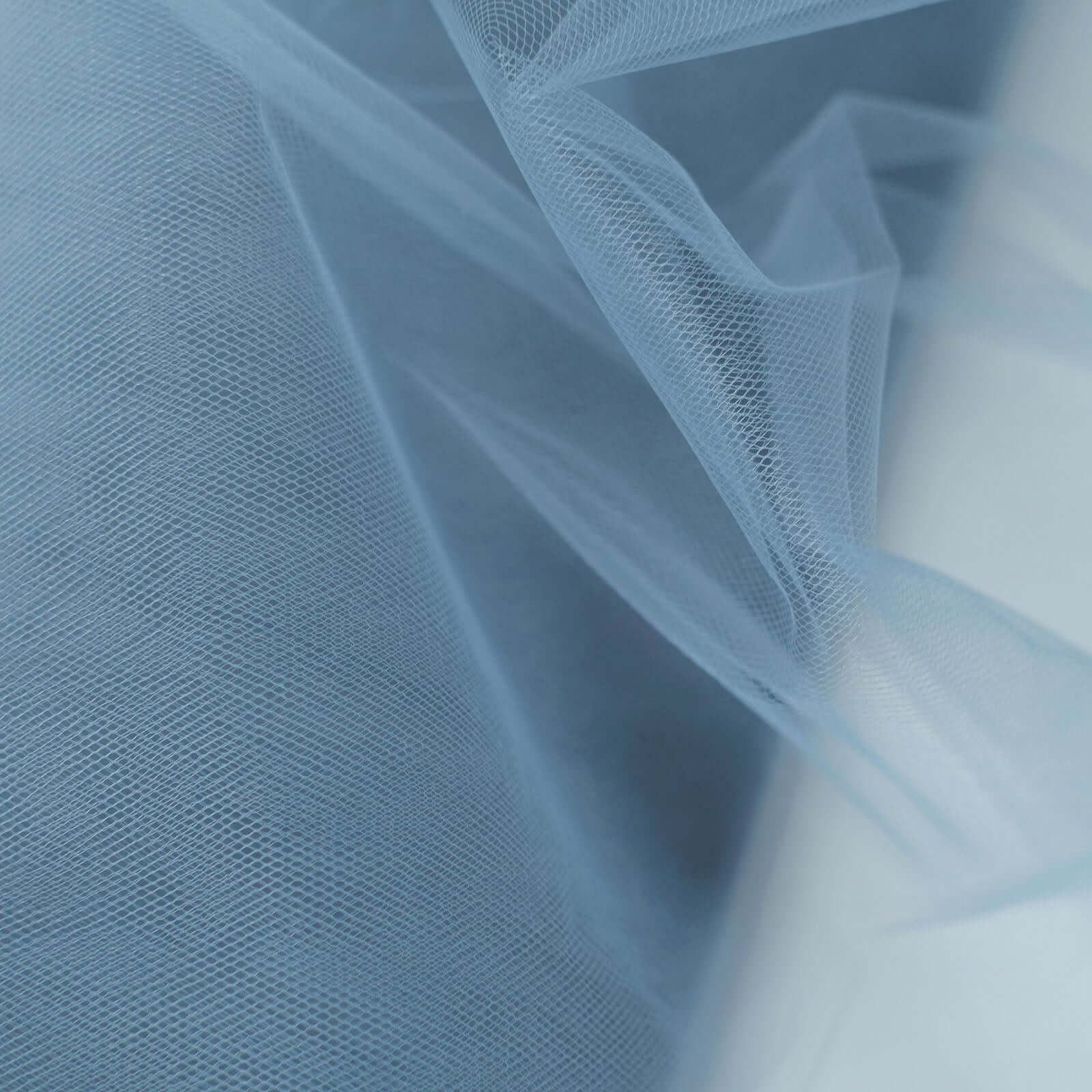 54"x40 Yards Dusty Blue Tulle Fabric Bolt, DIY Crafts Sheer Fabric Roll