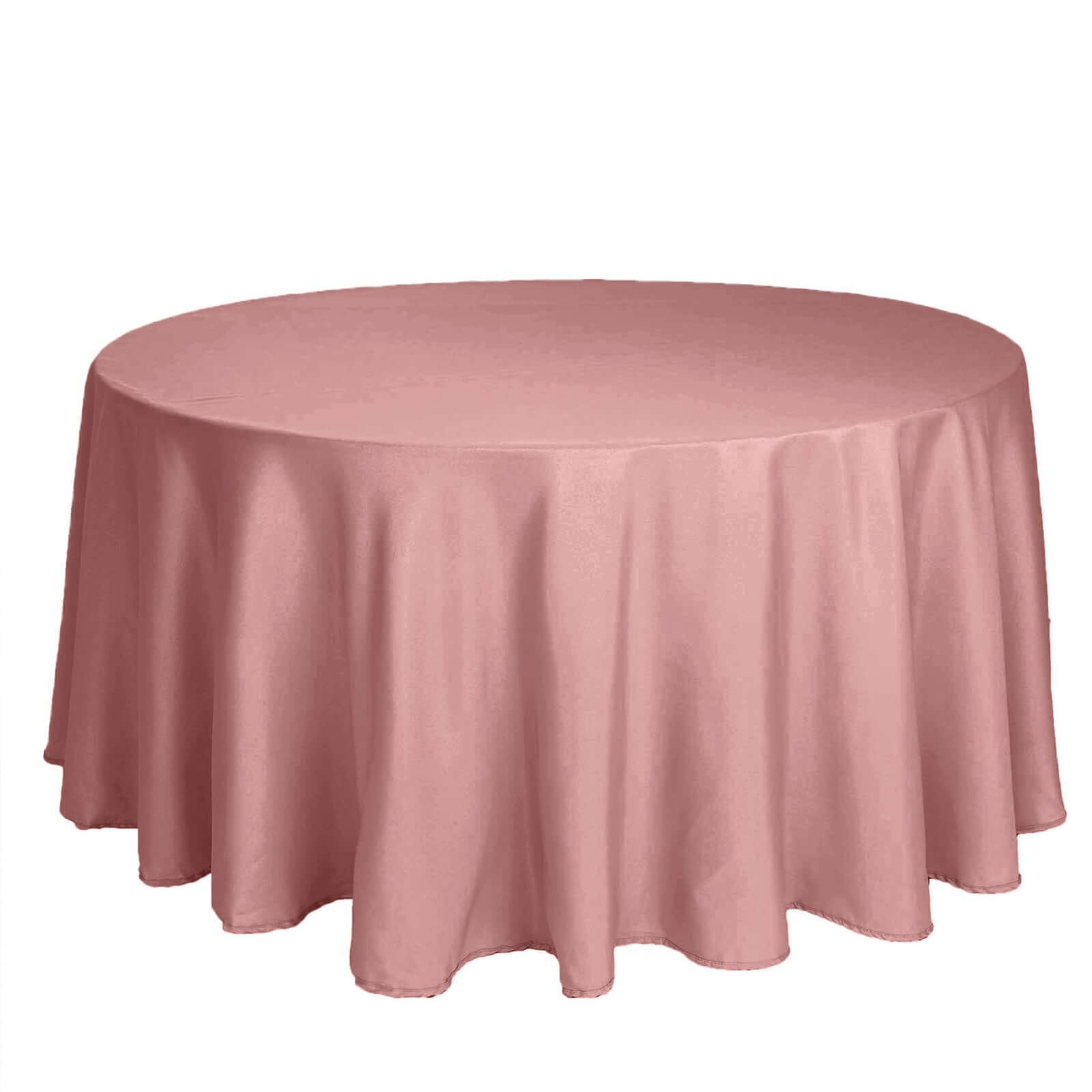Polyester 108" Round Tablecloth Dusty Rose - Wrinkle-Resistant Table Cover