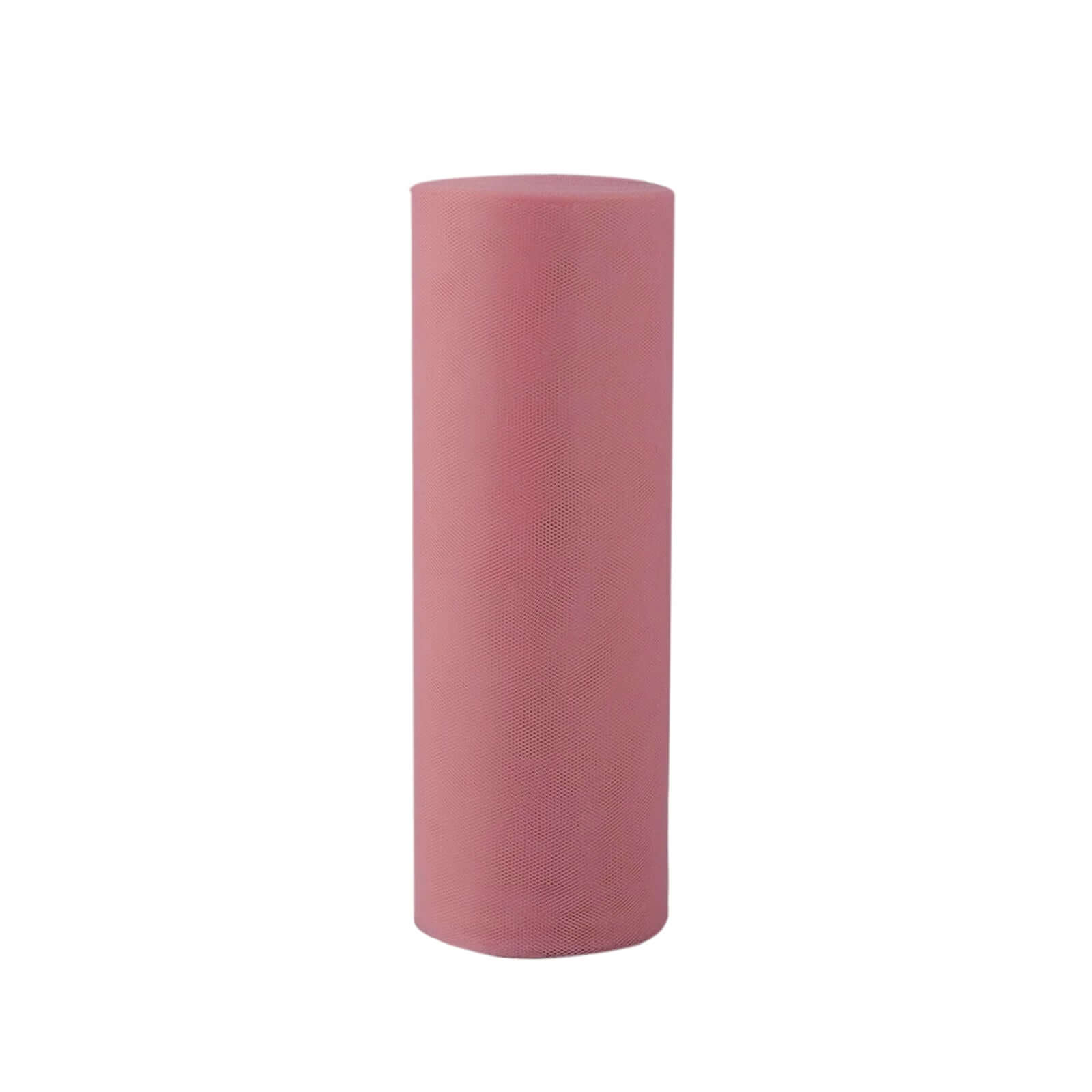12"x100 Yards Dusty Rose Tulle Fabric Bolt, Sheer Fabric Spool Roll For Crafts