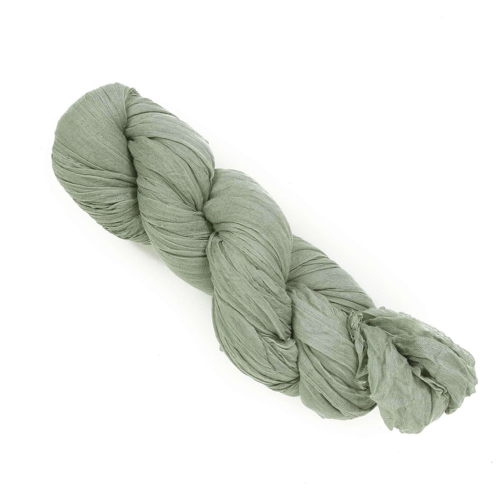 20ft Dusty Sage Green Gauze Cheesecloth Fabric Wedding Arch Drapery, Window Scarf Valance, Boho Decor Arbor Curtain Panel