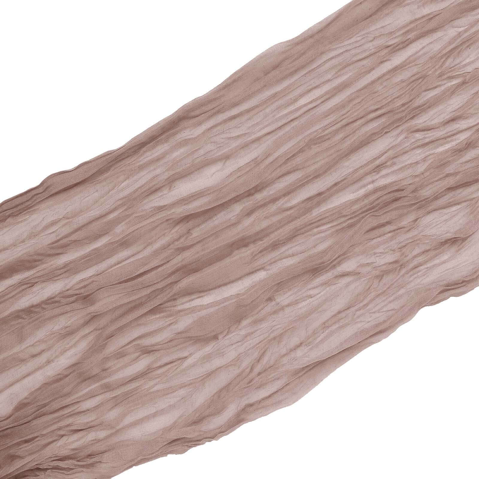 20ft Dusty Rose Gauze Cheesecloth Fabric Wedding Arch Drapery, Window Scarf Valance, Boho Decor Arbor Curtain Panel