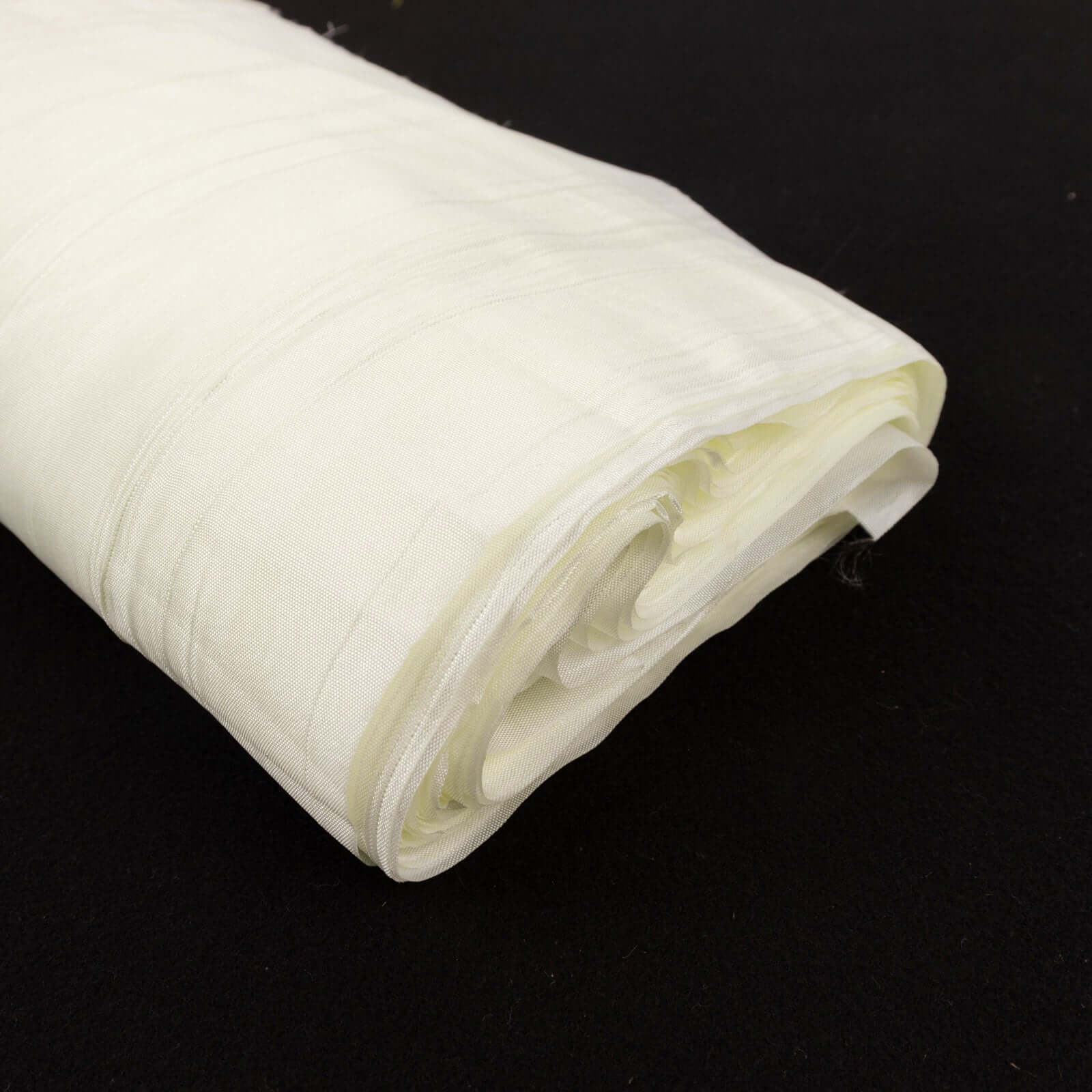 54"x10 Yards Ivory Accordion Crinkle Taffeta Fabric Bolt