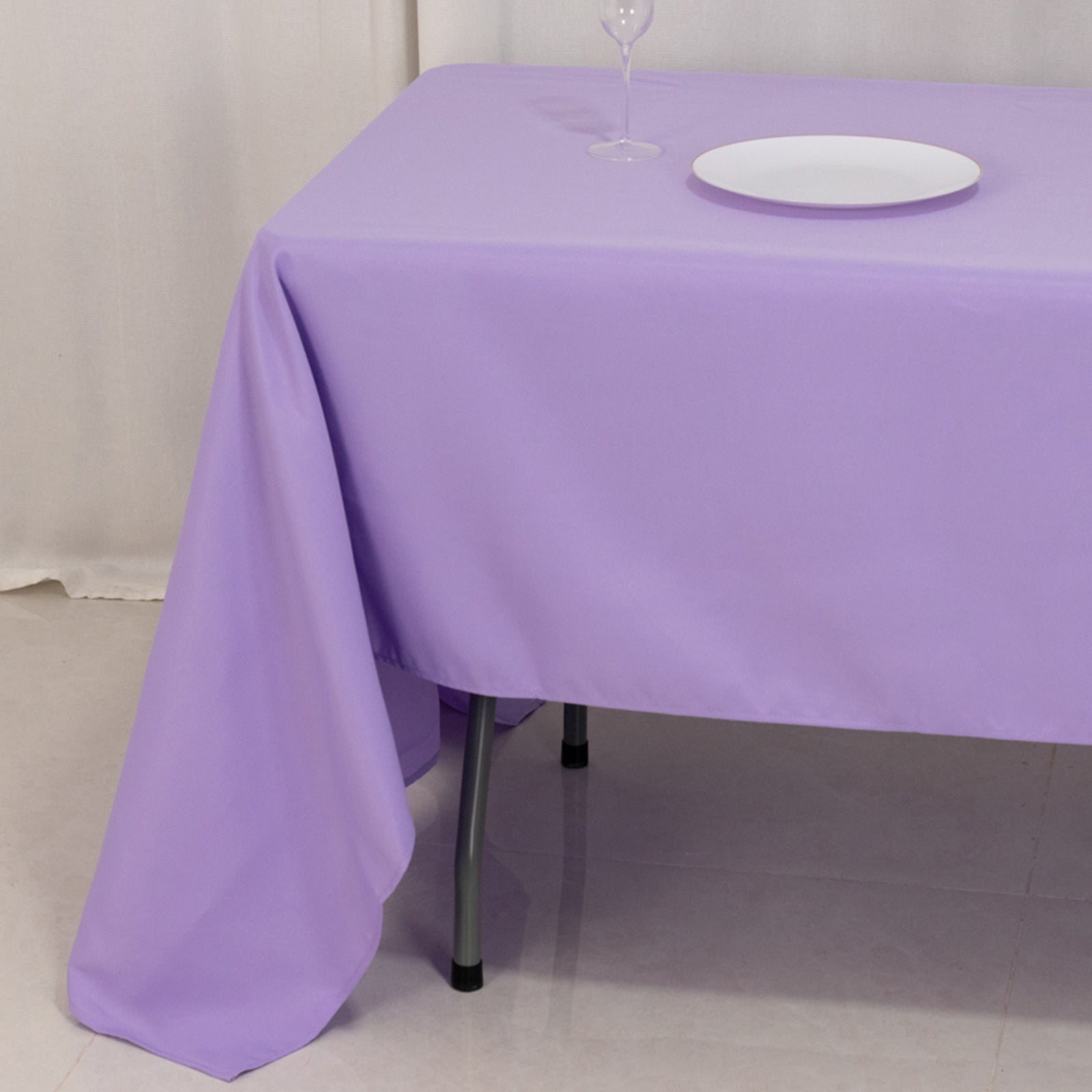 Premium Polyester 60"x126" Rectangle Tablecloth Lavender Lilac - Stain-Resistant 220GSM Finish Table Cover