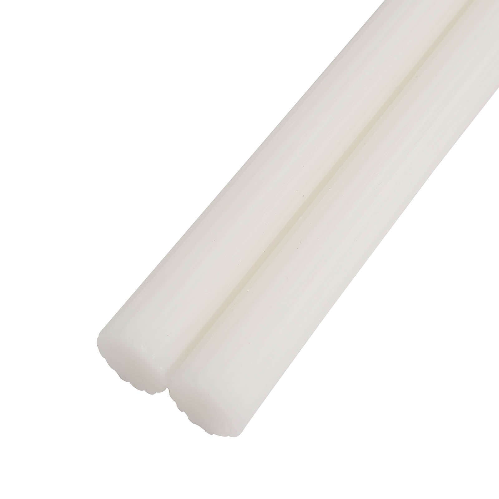 5-Pack Taper Candles Ribbed Wick Ribbon Wax Design White - Premium Unscented Dinner Candles 9"