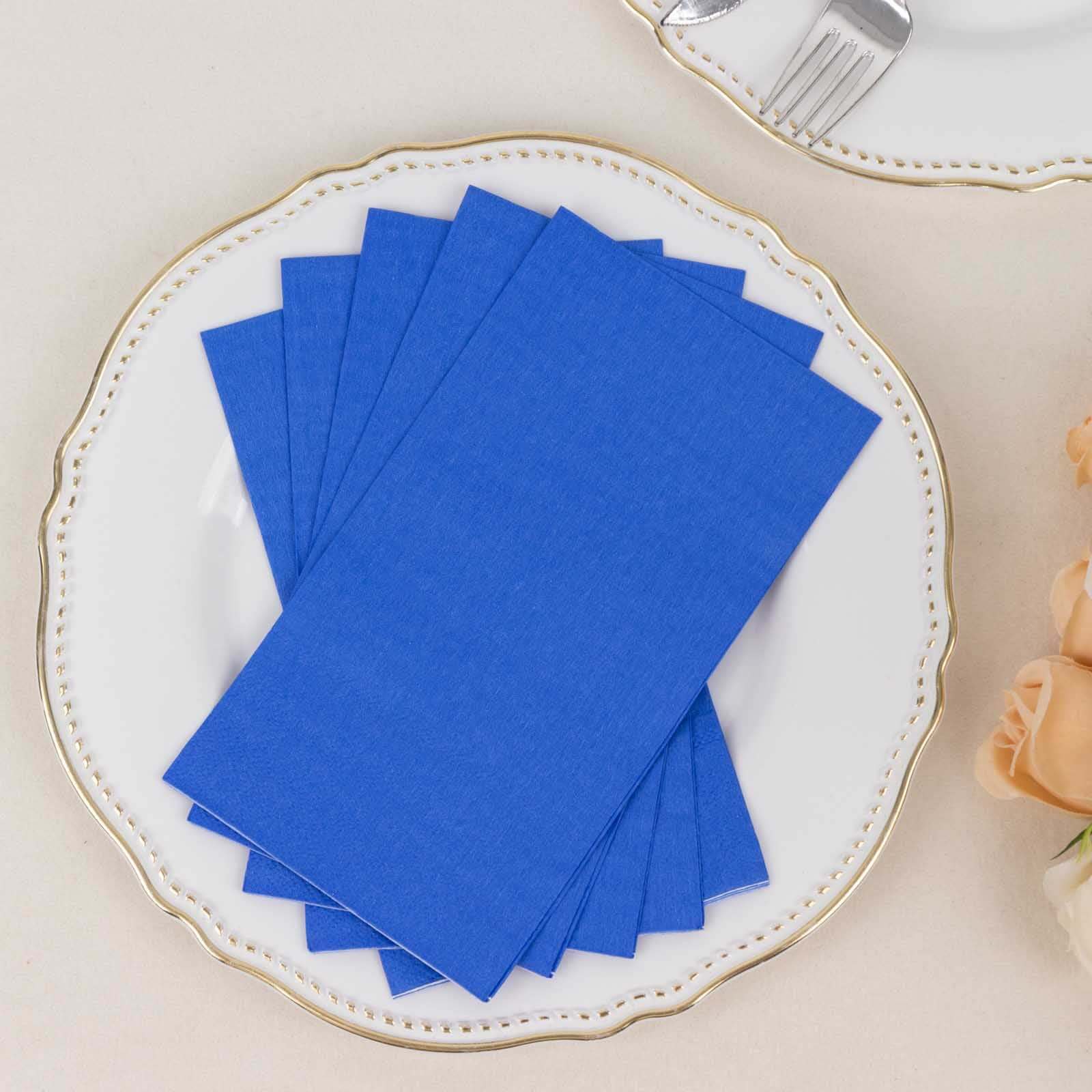 50-Pack Paper Napkins Royal Blue - Soft Disposable 2-Ply Dinner Napkins for Weddings