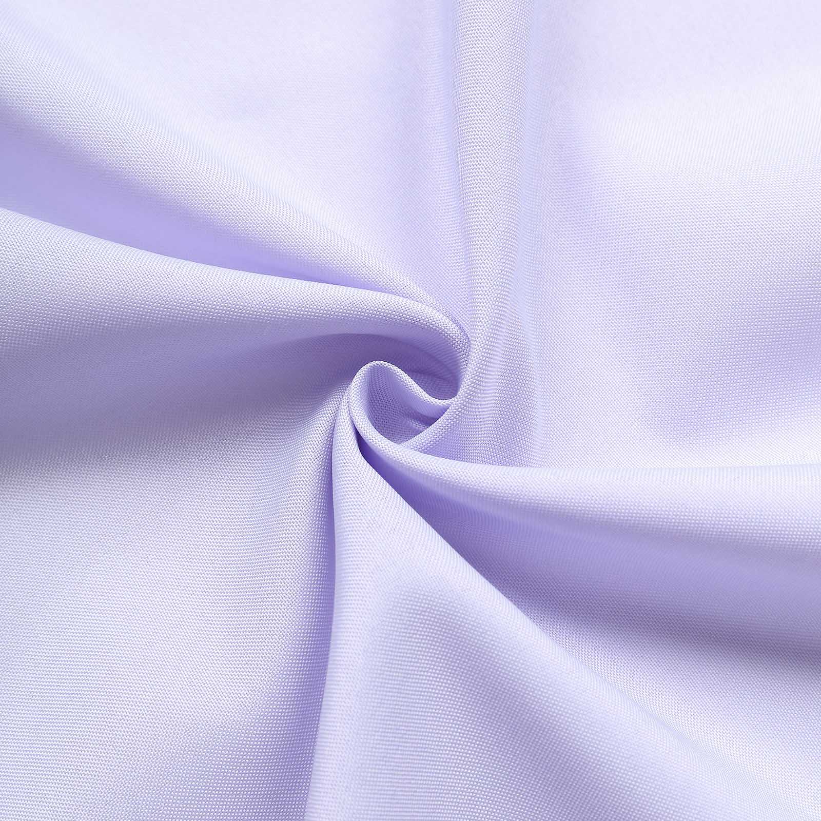 2 Pack Lavender Lilac Polyester Event Curtain Drapes, 10ftx8ft Backdrop Event Panels With Rod Pockets 130 GSM