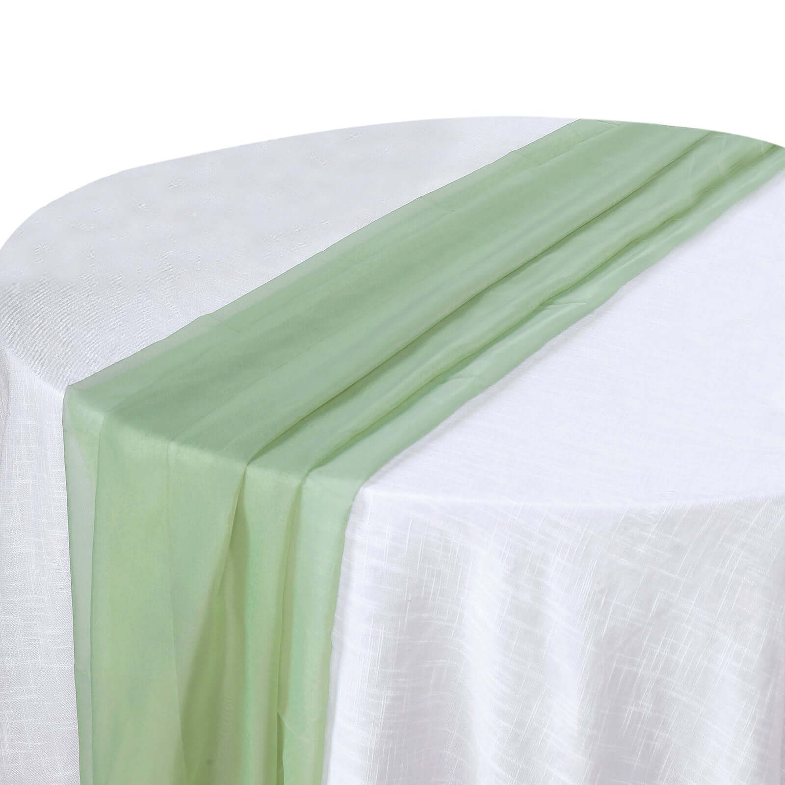Chiffon 6ft Table Runner Sage Green - Flowy & Lightweight Table Decor