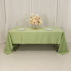 Lamour Satin 60"x126" Rectangle Tablecloth Sage Green - Soft & Silk-Like Table Cover