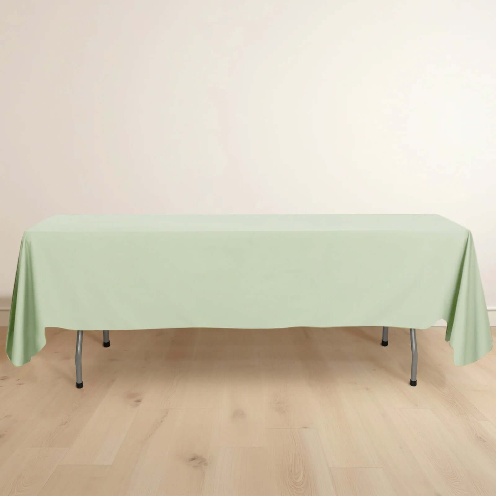 Scuba Rectangular 60"x102" Tablecloth Sage Green - Wrinkle Free & Stain Resistant Table Cover