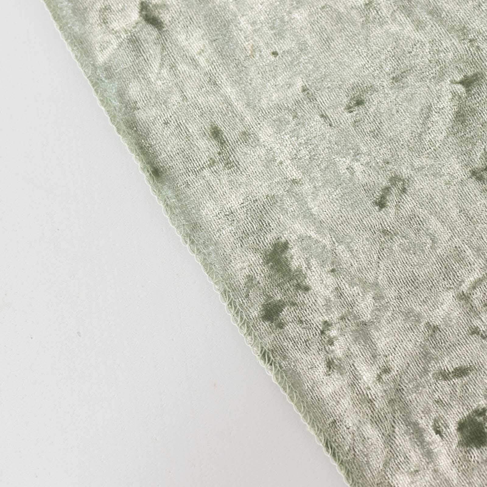 Premium Crushed Velvet 90"x132" Rectangle Tablecloth Sage Green - Reusable Soft & Seamless Table Cover