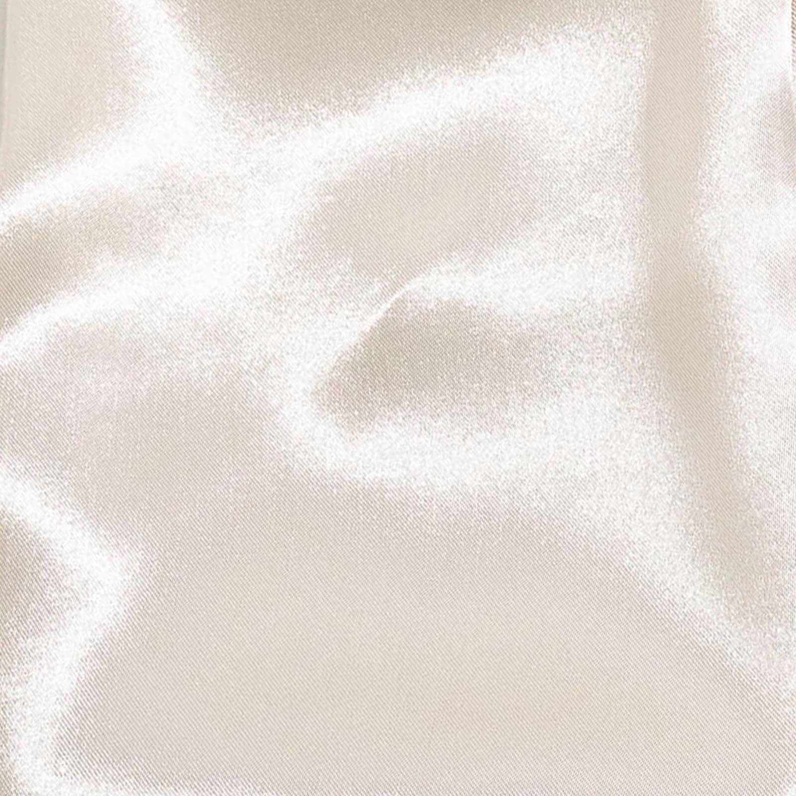 5 Pack Satin 20"x20" Napkins Beige - Luxurious Shine & Smooth Dinner Napkins