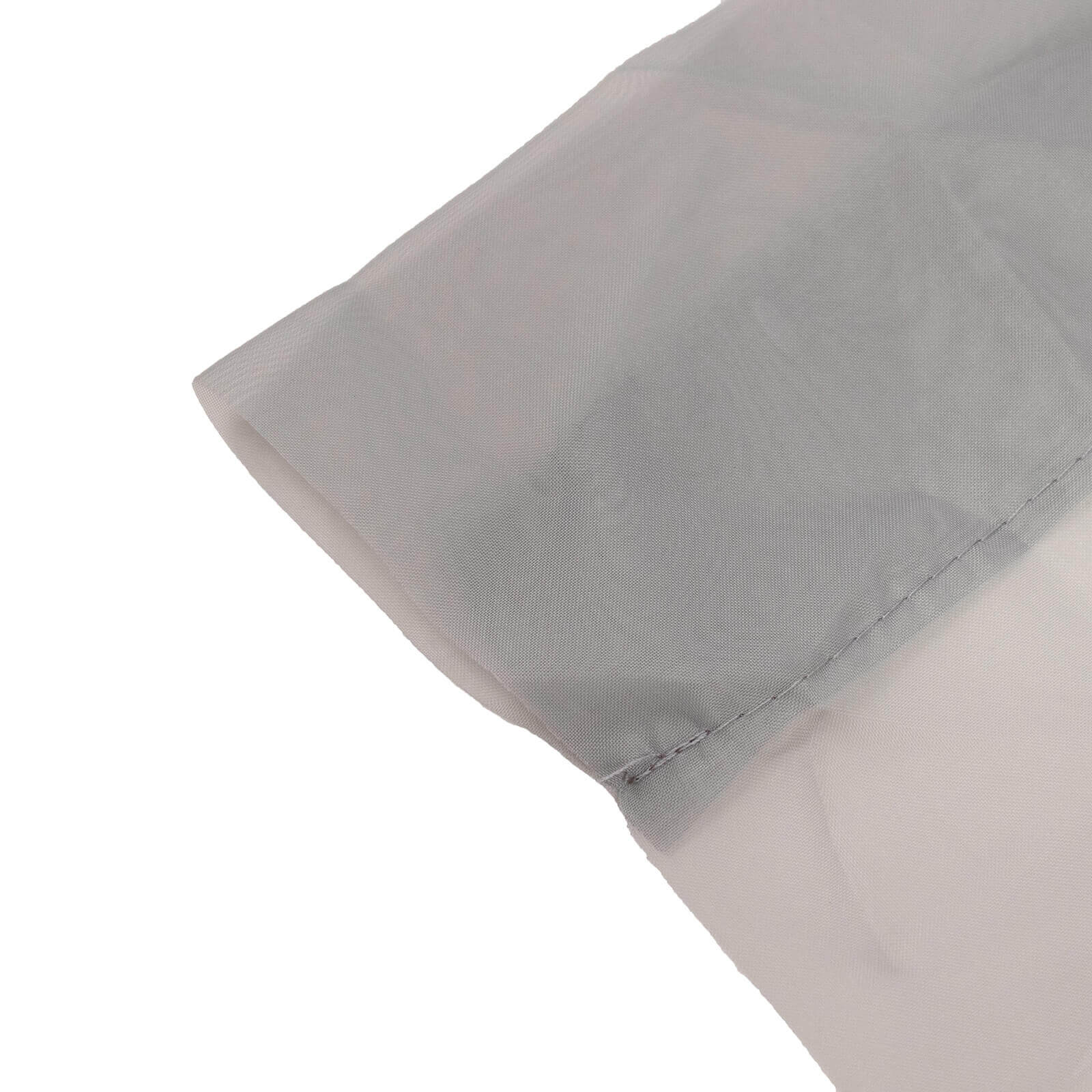 5ftx32ft Silver Chiffon Curtain Panel, Durable Flame Resistant Backdrop Ceiling Drapery With Rod Pocket