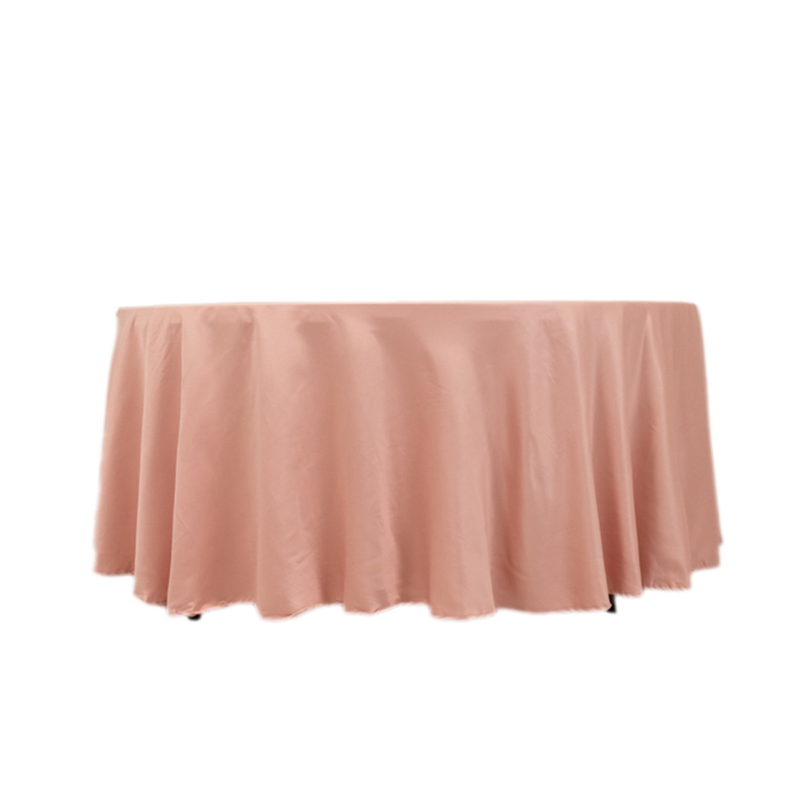 Lamour Satin 108" Round Tablecloth Dusty Rose - Durable & Silk-Like Table Cover