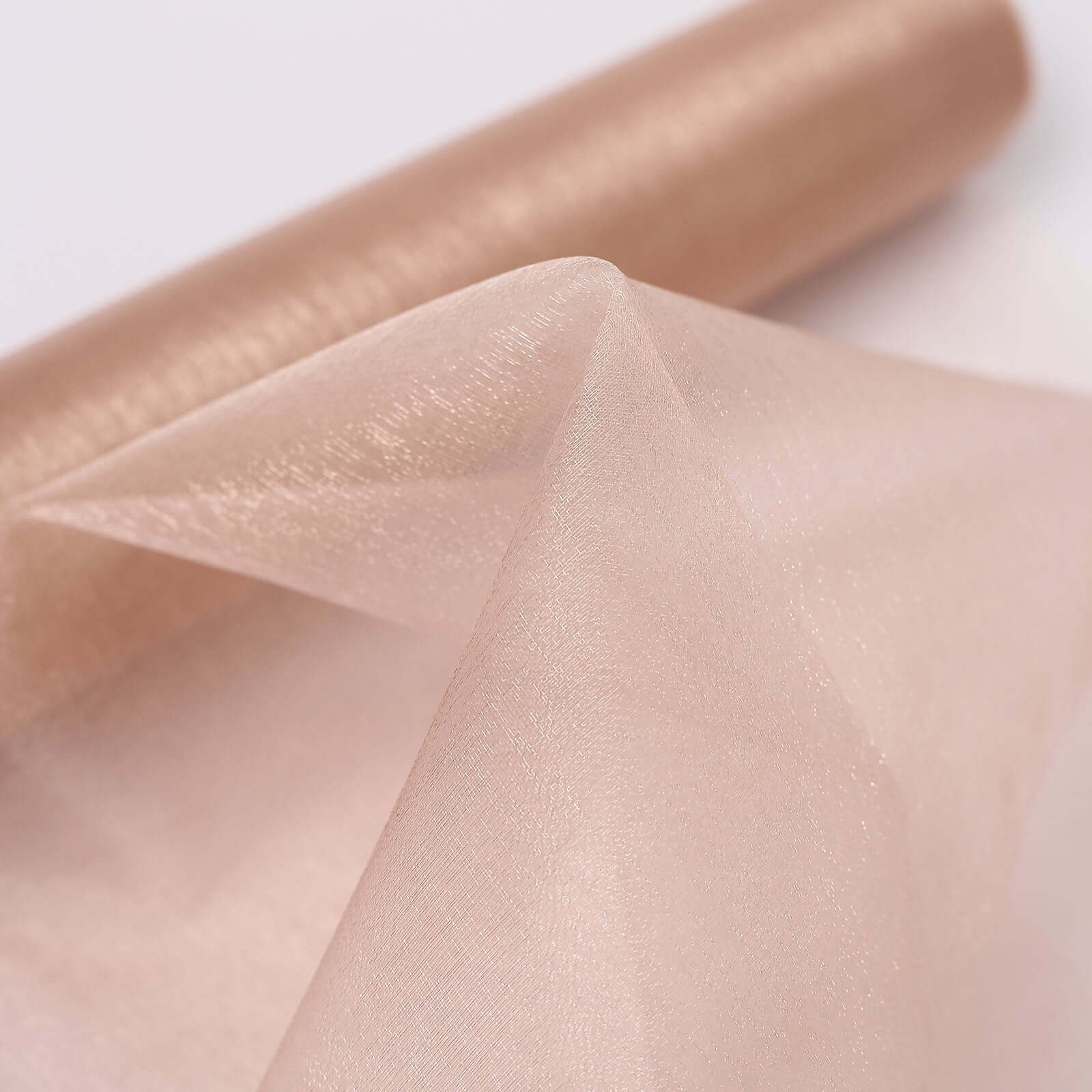 12"x10yd Nude Sheer Chiffon Fabric Bolt, DIY Voile Drapery Fabric