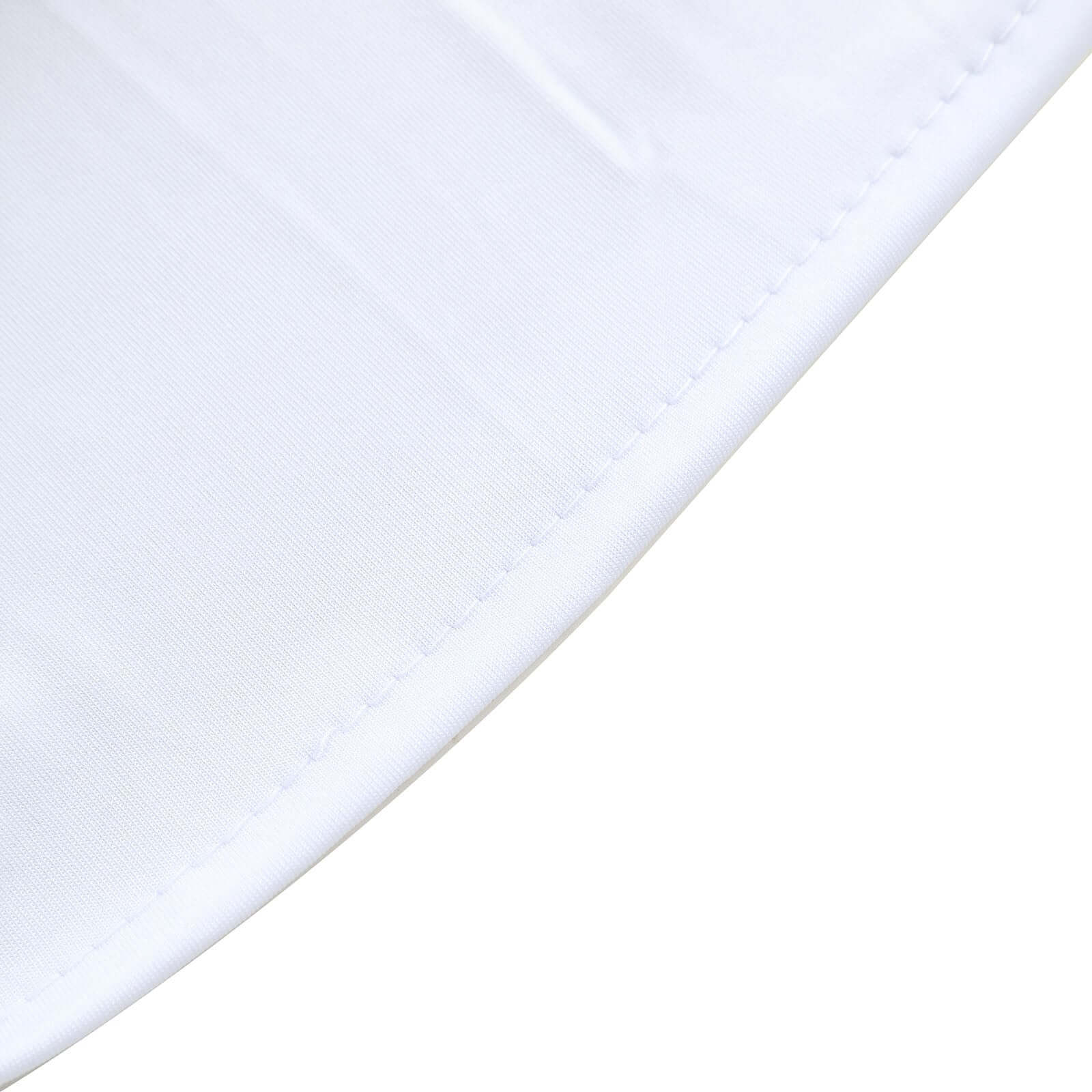 6ft Matte White Spandex Fitted Chiara Backdrop Stand Cover For Round Top Wedding Arch