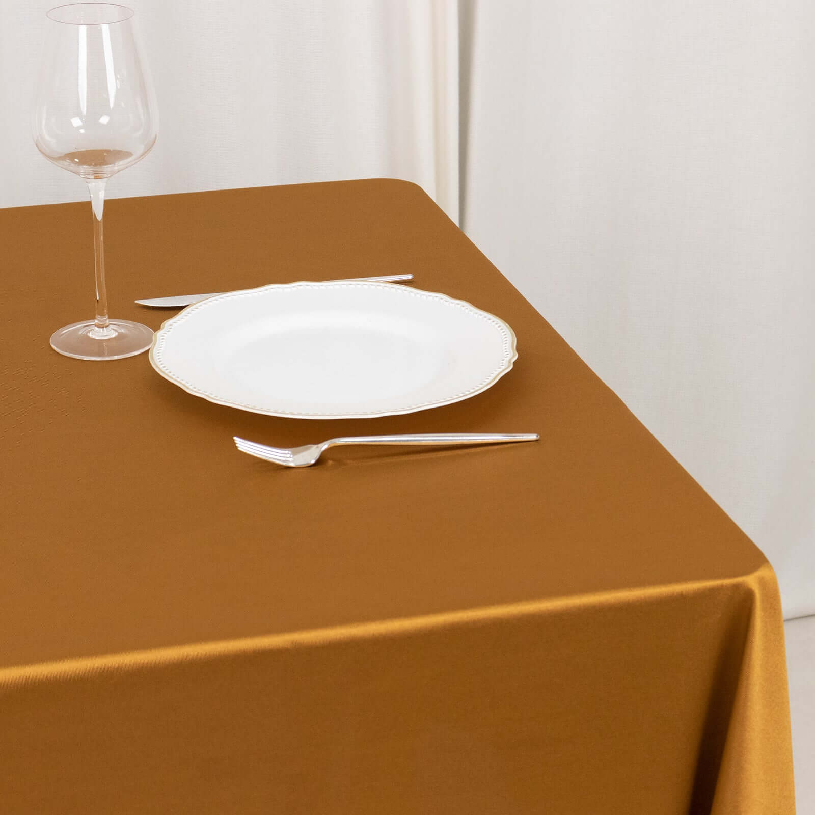 Scuba Square 70"x70" Tablecloth Shimmer Gold - Wrinkle Free & Stain Resistant Table Cover