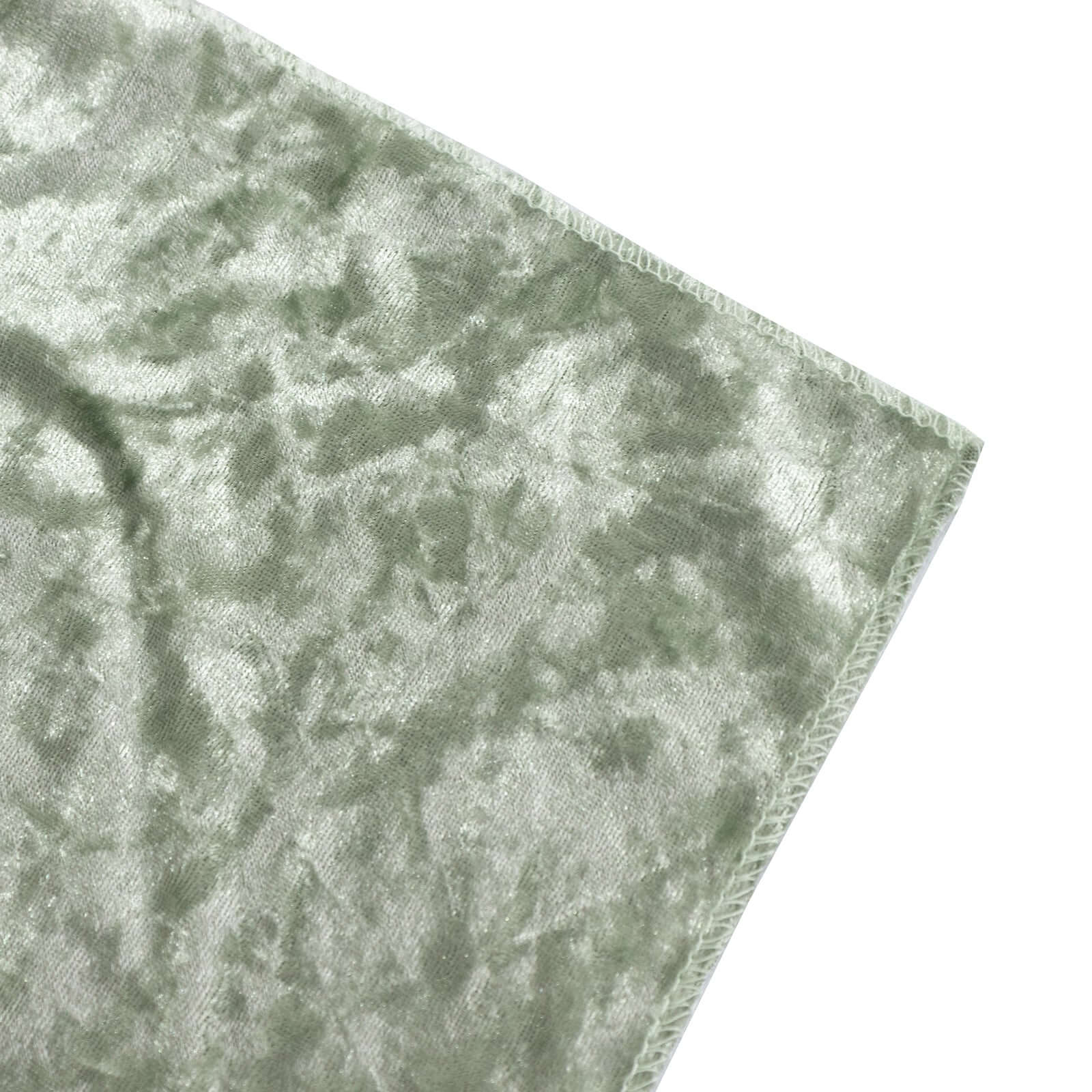 Premium Crushed Velvet 60"x102" Rectangle Tablecloth Sage Green - Reusable Soft Table Cover