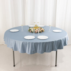 Scuba Round 70" Tablecloth Dusty Blue - Wrinkle Free & Stain Resistant Table Cover