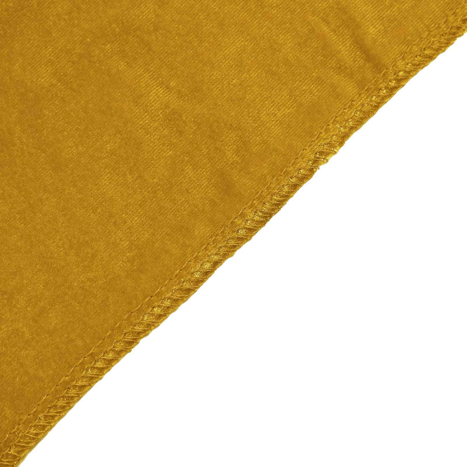 7.5ft Metallic Gold Soft Velvet Fitted Round Event Party Backdrop Cover